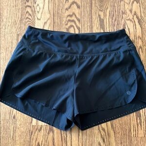 Athleta Shorts Women Sz Med Laser Run 3.5” Inseam Lined Black Athletic